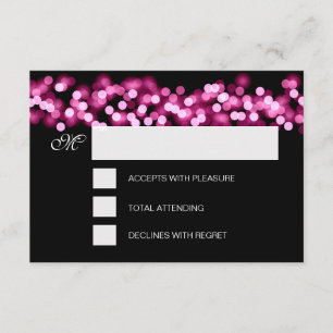 Sweet 16 Birthday RSVP Hollywood Glam Pink Card