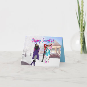 Sweet 16 Birthday   Winter Baby Birthday Card
