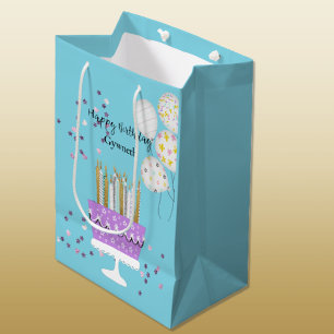 Sweet 16 Candles Birthday Medium Gift Bag