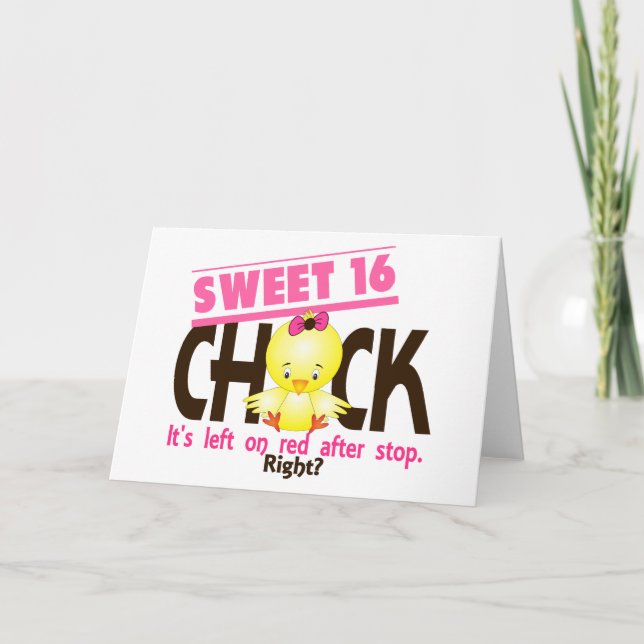 Sweet 16 Chick 2 Card (Front)