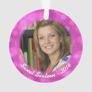 Sweet 16 Christmas Holiday Photo Ornament