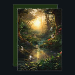 Sweet 16 Enchanted Forest River Bunny Fairy  Invitation<br><div class="desc">Beautiful forest with tiny fairies,  rabbits,  mushrooms with a lovely little waterfall. Perfect for any enchanted forest celebration. Personalise to use for your Bat Mitzvah,  Quinceanera,  Baby Shower or Wedding.</div>