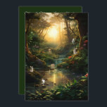 Sweet 16 Enchanted Forest River Bunny Fairy  Invitation<br><div class="desc">Beautiful forest with tiny fairies,  rabbits,  mushrooms with a lovely little waterfall. Perfect for any enchanted forest celebration. Personalise to use for your Bat Mitzvah,  Quinceanera,  Baby Shower or Wedding.</div>