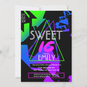 Sweet 16 Flyer Club Theme Promotional Invitation