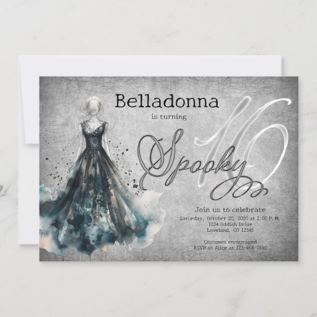 Sweet 16 Halloween Birthday Invitation (Front)