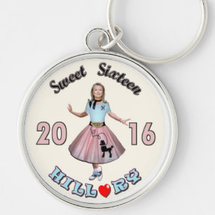 Sweet '16 Hillary for President Key Ring