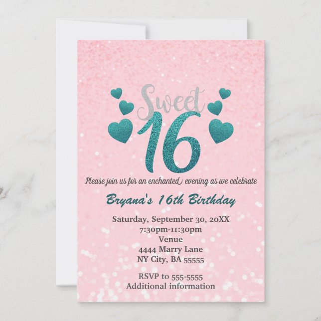 Sweet 16 invitation (Front)