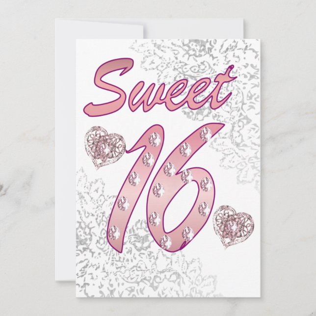 Sweet 16 Invitation Card/ Greeting (Front)