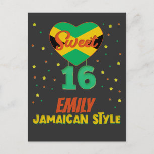 Sweet 16 Jamaican Style Birthday Girl Vacation   Postcard