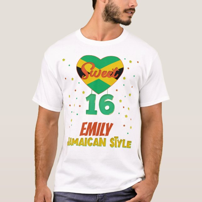 Sweet 16 Jamaican Style Birthday Girl Vacation  T- T-Shirt (Front)