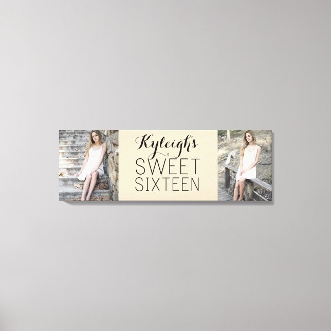 Sweet 16 Keepsake Collage Canvas Print (Front)