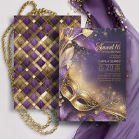 Sweet 16 Masquerade Purple Gold ID1032