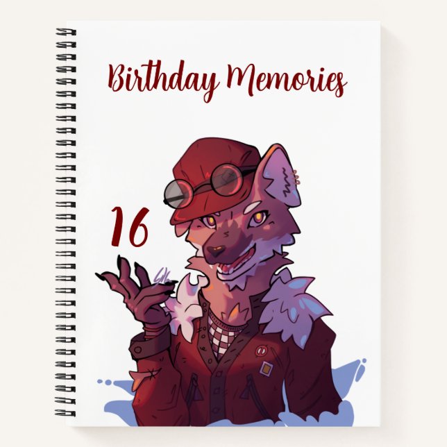 Sweet 16 memories wolf notebook (Front)