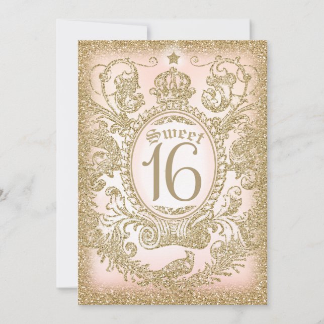 Sweet 16 Once Upon a Time Princess Invitation (Front)