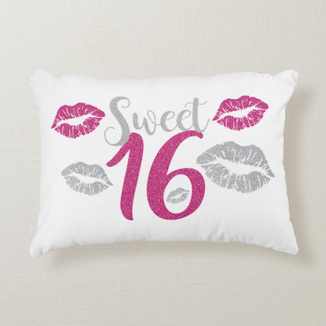 Sweet 16 Party Decorative Cushion (Front)