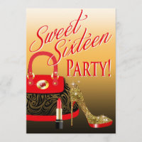 Sweet 16 Party Glitter Stiletto Purse & Lipstick