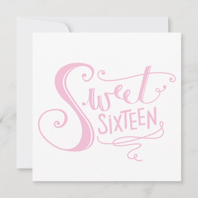 "SWEET 16" PARTY INVITATIONS (Front)