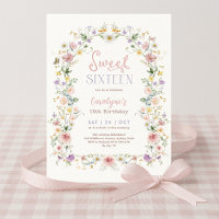 Sweet 16 Pastel Floral Meadow Birthday Party