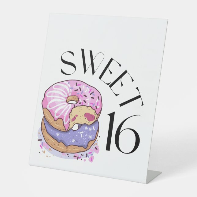 Sweet 16 Pedestal Sign (Front)