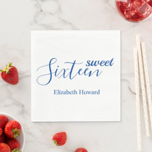 Sweet 16 Personalised Paper Napkin
