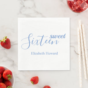 Sweet 16 Personalised Paper Napkin