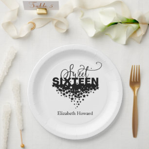 Sweet 16 Personalised Paper Plate