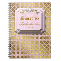 Sweet 16 Photo Album Lattice Leaves Pink Jewel