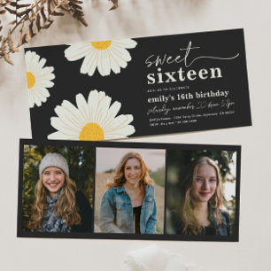 Sweet 16 Photo Birthday Invitation