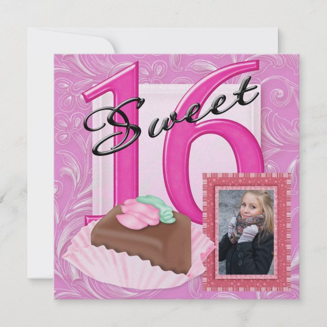 Sweet 16 Photo Invite (Front)