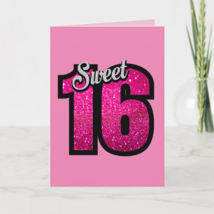SWEET 16 PINK BIRTHDAY CARDS