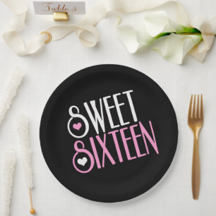 Sweet 16 Pink Paper Plate
