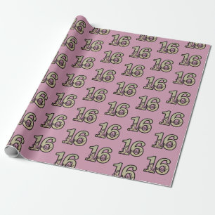 Sweet 16 Pink & Silver Birthday Party Gift Wrapping Paper