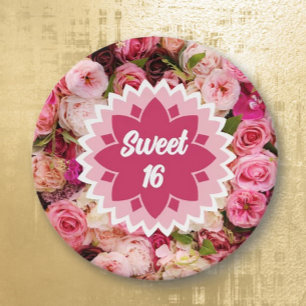 Sweet 16 Pretty Pink Party Paper Plate