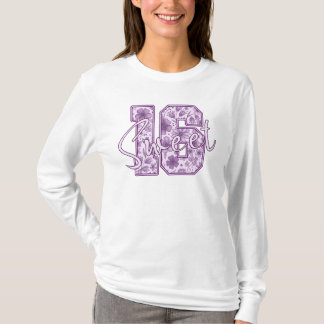 Sweet 16 Purple Lavender Floral 16th Birthday Gift T-Shirt