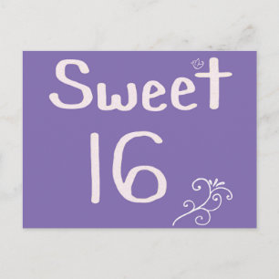 Sweet 16 Purple Postcard