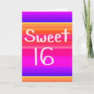 Sweet 16 Rainbow Invitation
