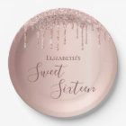 Sweet 16 rose gold pink drips