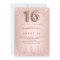Sweet 16 rose gold pink glitter 16th birthday
