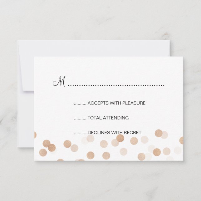 Sweet 16 RSVP Faux Copper Foil Glitter Lights (Front)