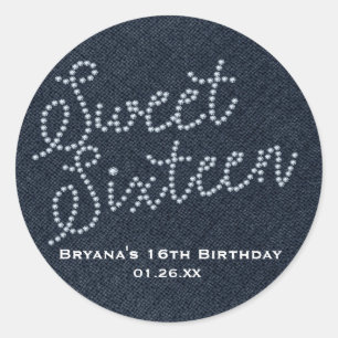 Sweet 16 Sixteen Diamond & Diamonds Sticker