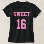 Sweet 16 Sixteenth Birthday T-Shirt<br><div class="desc">Sweet 16 Sixteenth Birthday t shirts, hoodies, sweatshirts and more.Great way to celebrate your 16th Birthday with our custom shirts and apparel.</div>