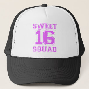 sweet 16 squad gym t-shirts trucker hat
