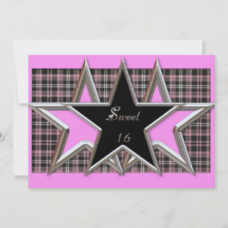 Sweet 16 Star Party Invitation