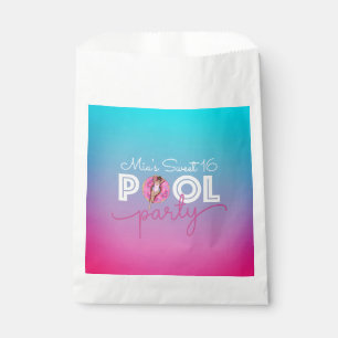 Sweet 16 summer pool party favour cookie bag