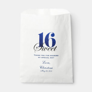 Sweet 16 Thank You Favour Candy Bar Buffet Bag