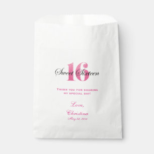 Sweet 16 Thank You Favour Candy Bar Buffet Bag