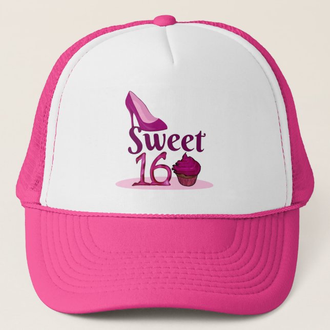 Sweet 16 trucker hat (Front)