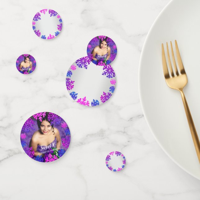 Sweet 16 Winter Snowflake Birthday Confetti (Group)