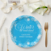 Sweet 16 Winter Wonderland Snowflake Blue