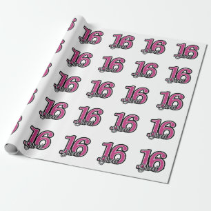 Sweet 16 wrapping paper